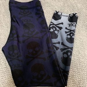 Terez x SoulCycle Skull Midnight Ombré Leggings